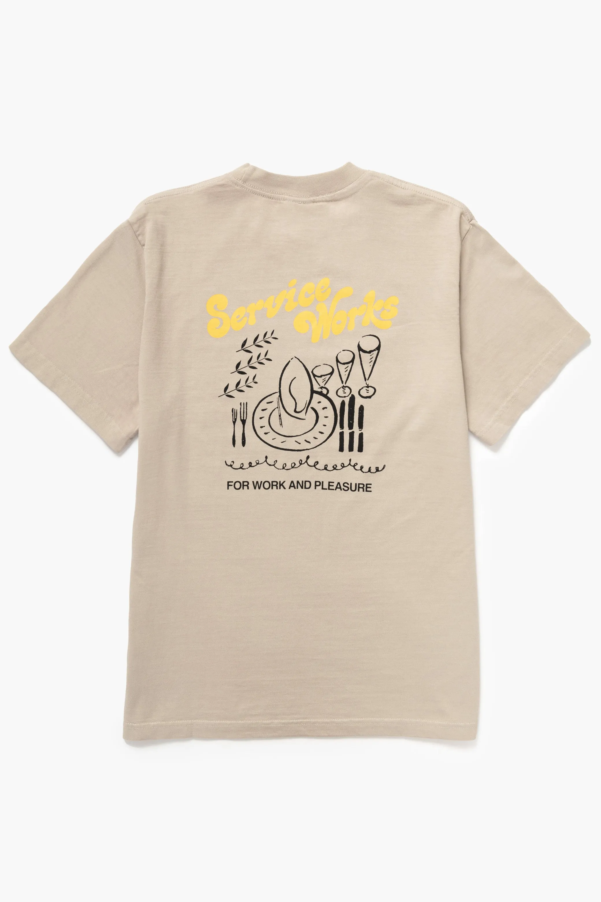 Service Works - Work   Pleasure Tee - Stone
