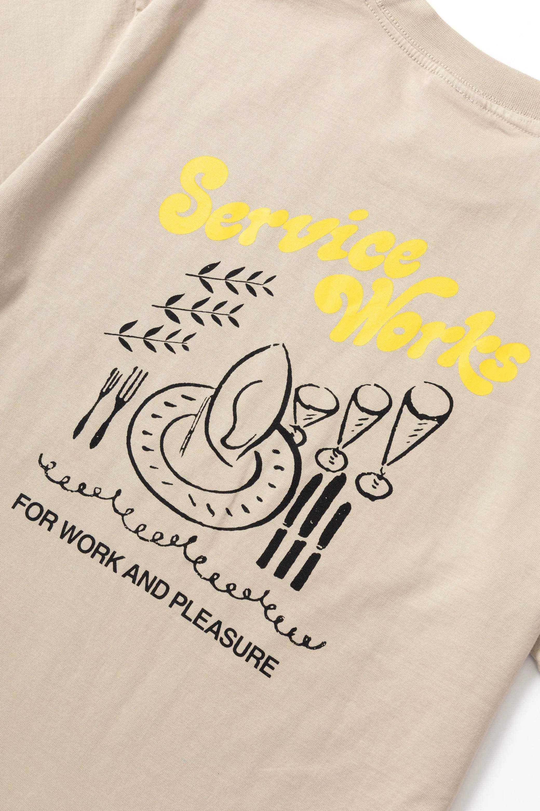 Service Works - Work   Pleasure Tee - Stone