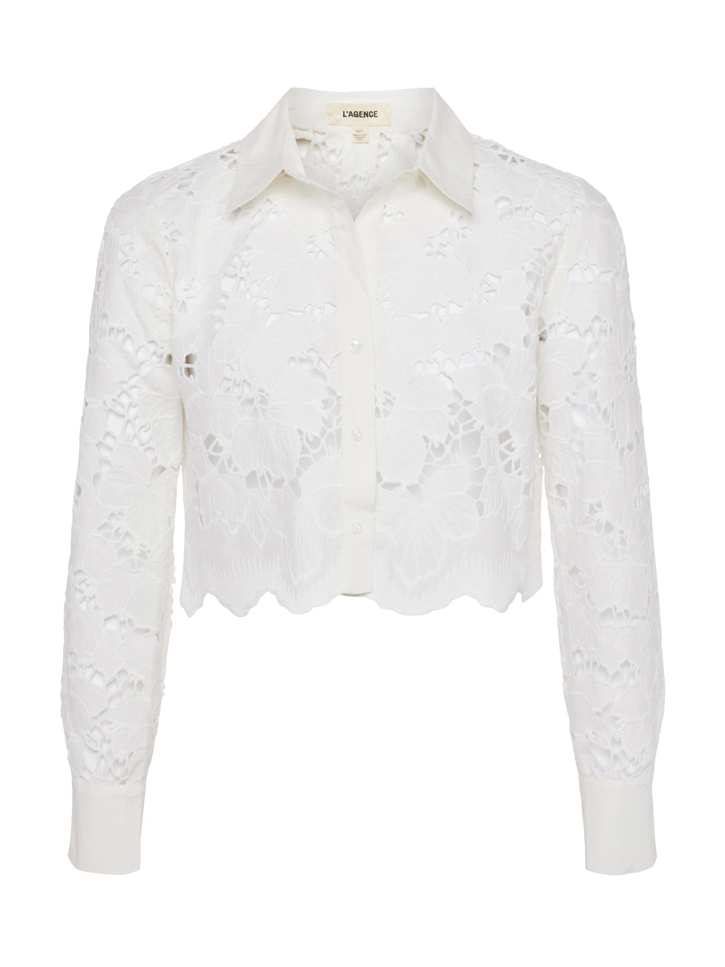 Seychelle Cropped Lace Blouse