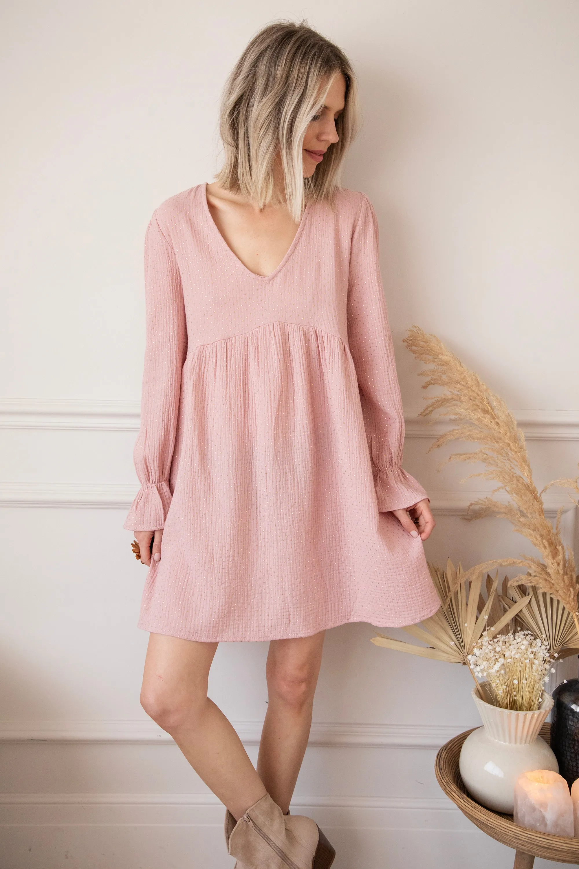 Shine Like Gold Old Pink - Jurk