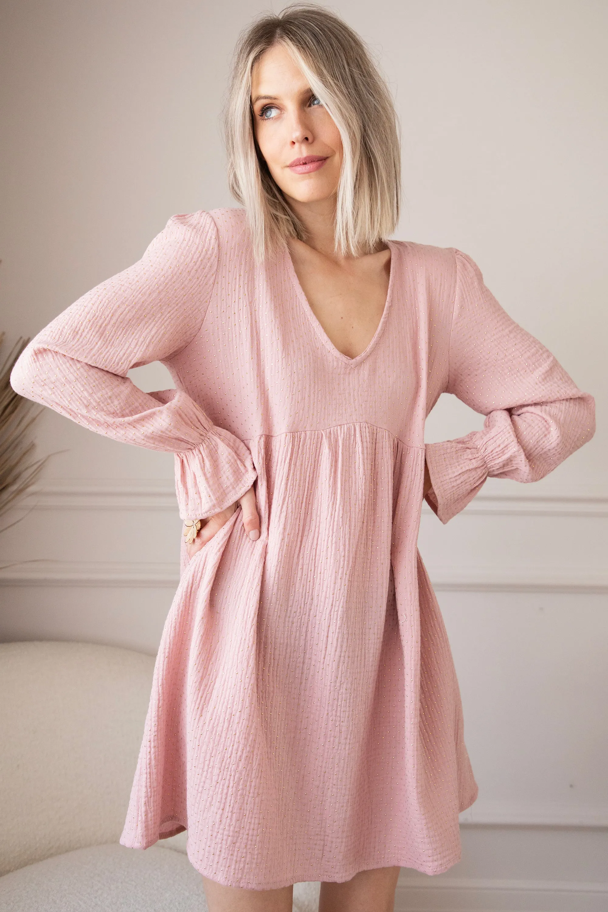 Shine Like Gold Old Pink - Jurk