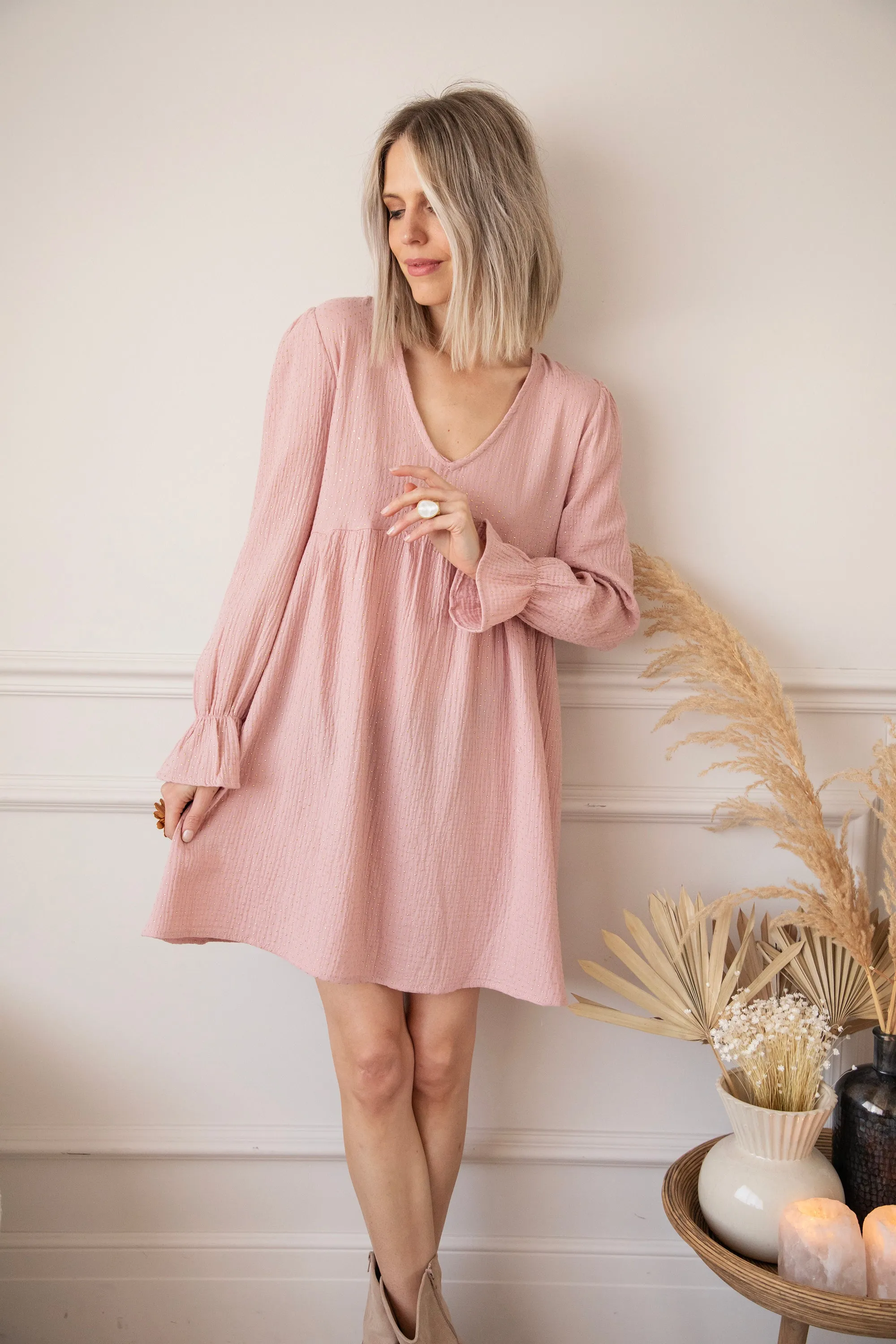Shine Like Gold Old Pink - Jurk