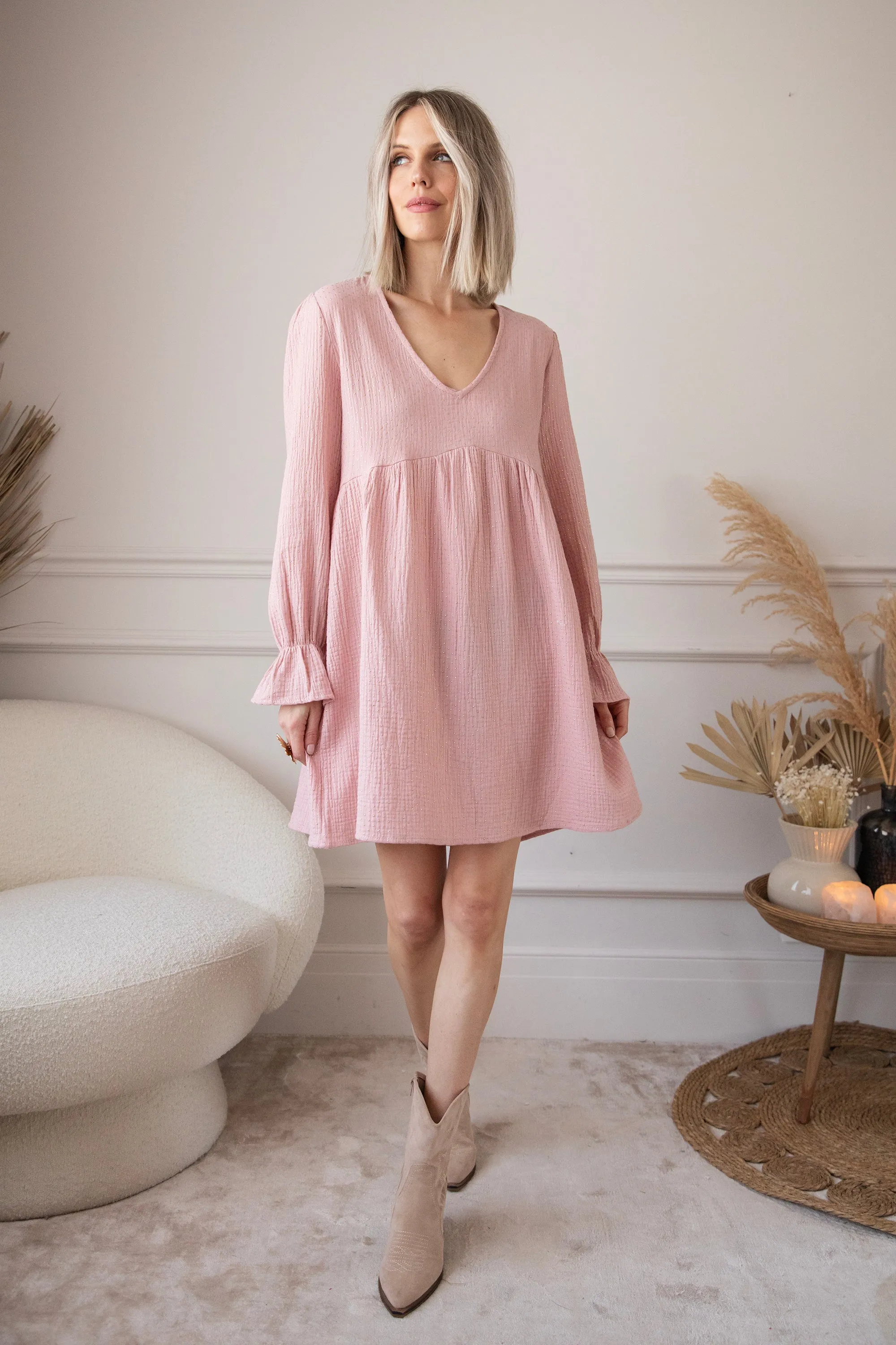 Shine Like Gold Old Pink - Jurk