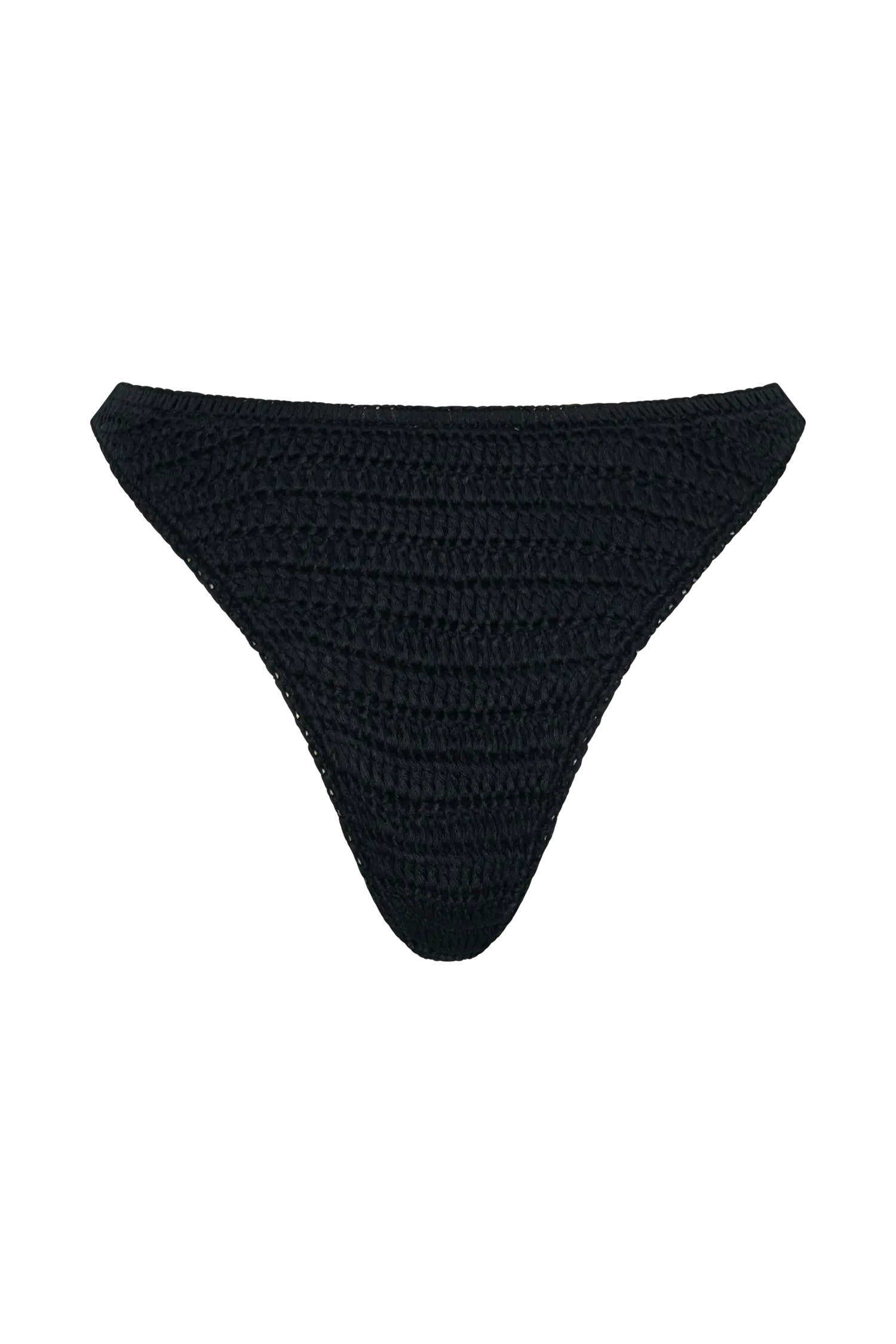 Skye Floral Crochet Tie Up Bikini Bottom - Black And White