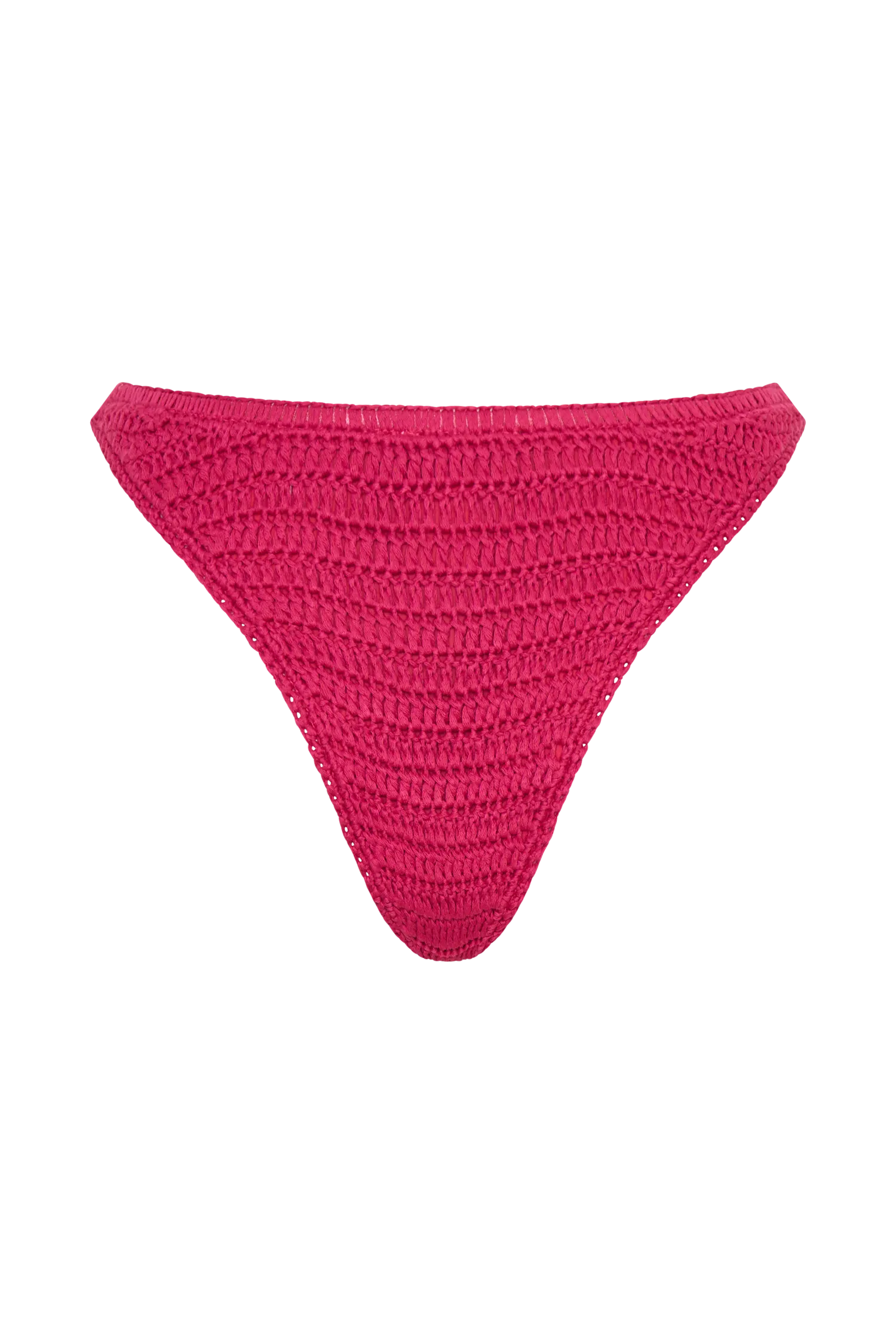 Skye Floral Crochet Tie Up Bikini Bottom - Pink Cherry