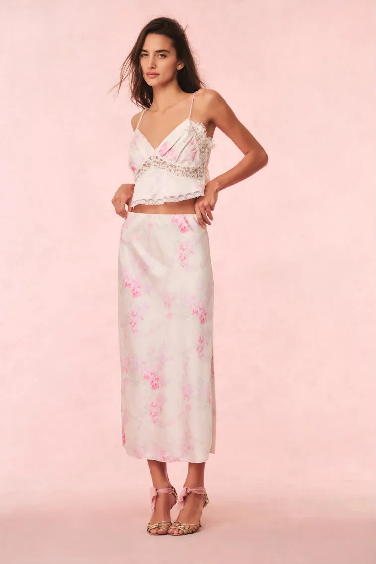 Spritely Satin Floral Cami