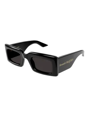 Square Logo Sunglasses, Black/Grey