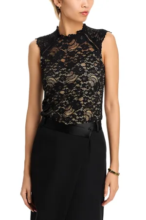 Steffania Lace Top - Black
