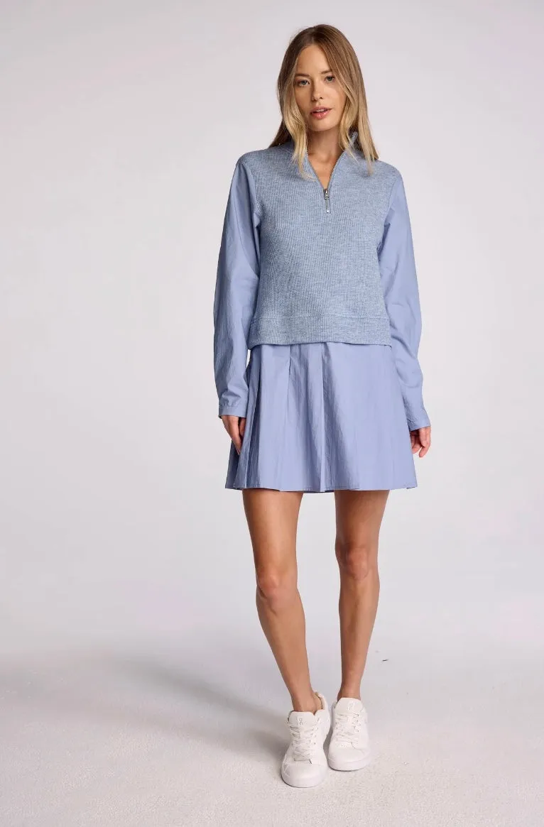 Su018 Blue Sweatshirt Dress