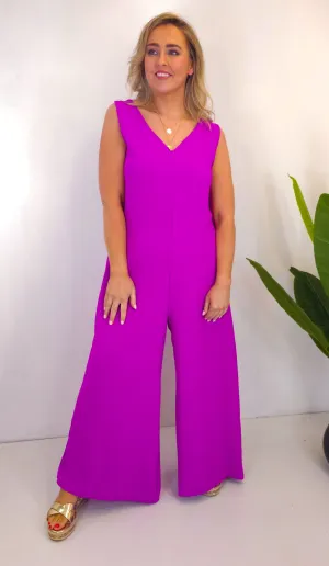 Summer Magenta Jumpsuit