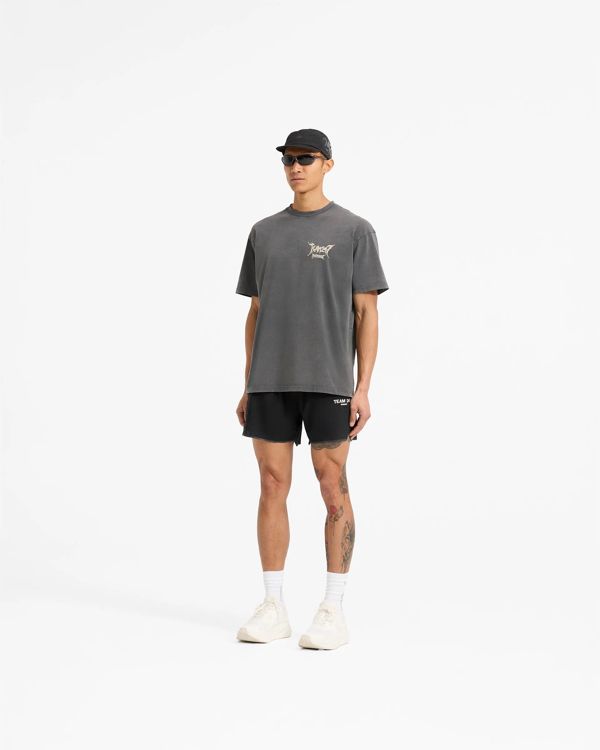 Team 247 X END Oversized T-Shirt - Washed Grey
