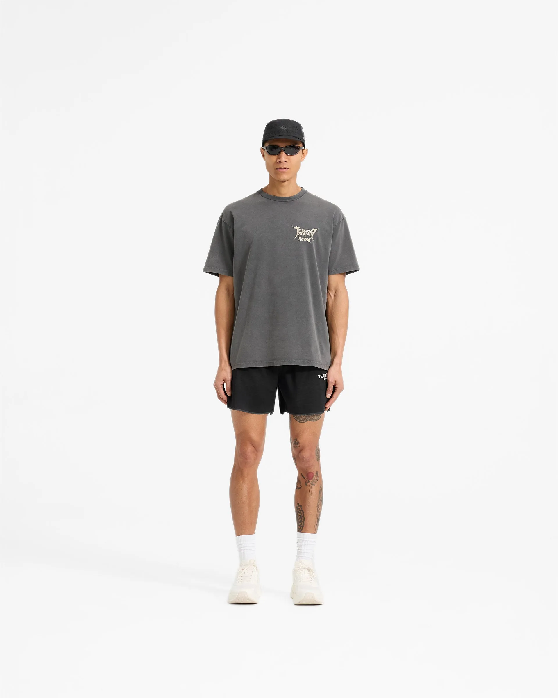 Team 247 X END Oversized T-Shirt - Washed Grey