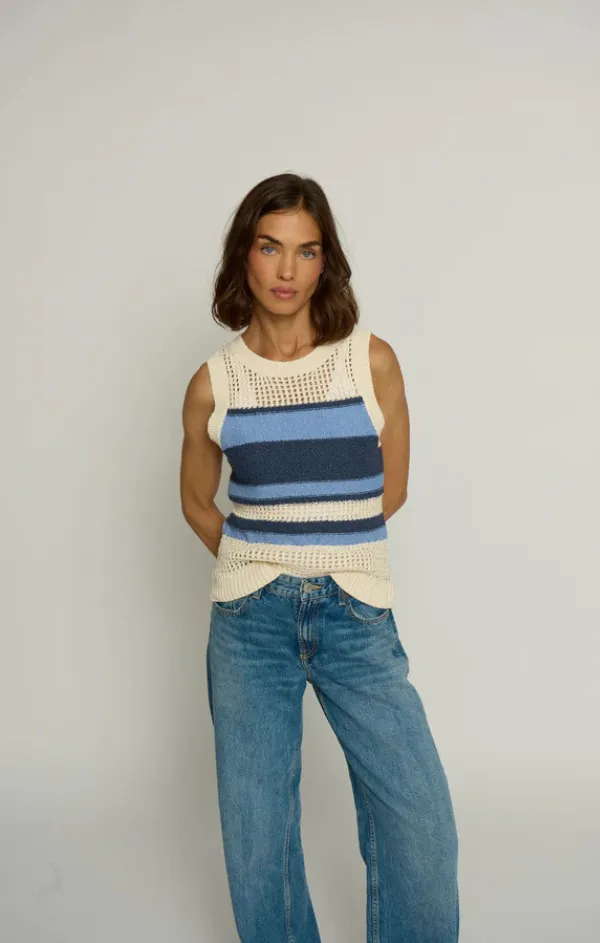 Textured Stripe Tank