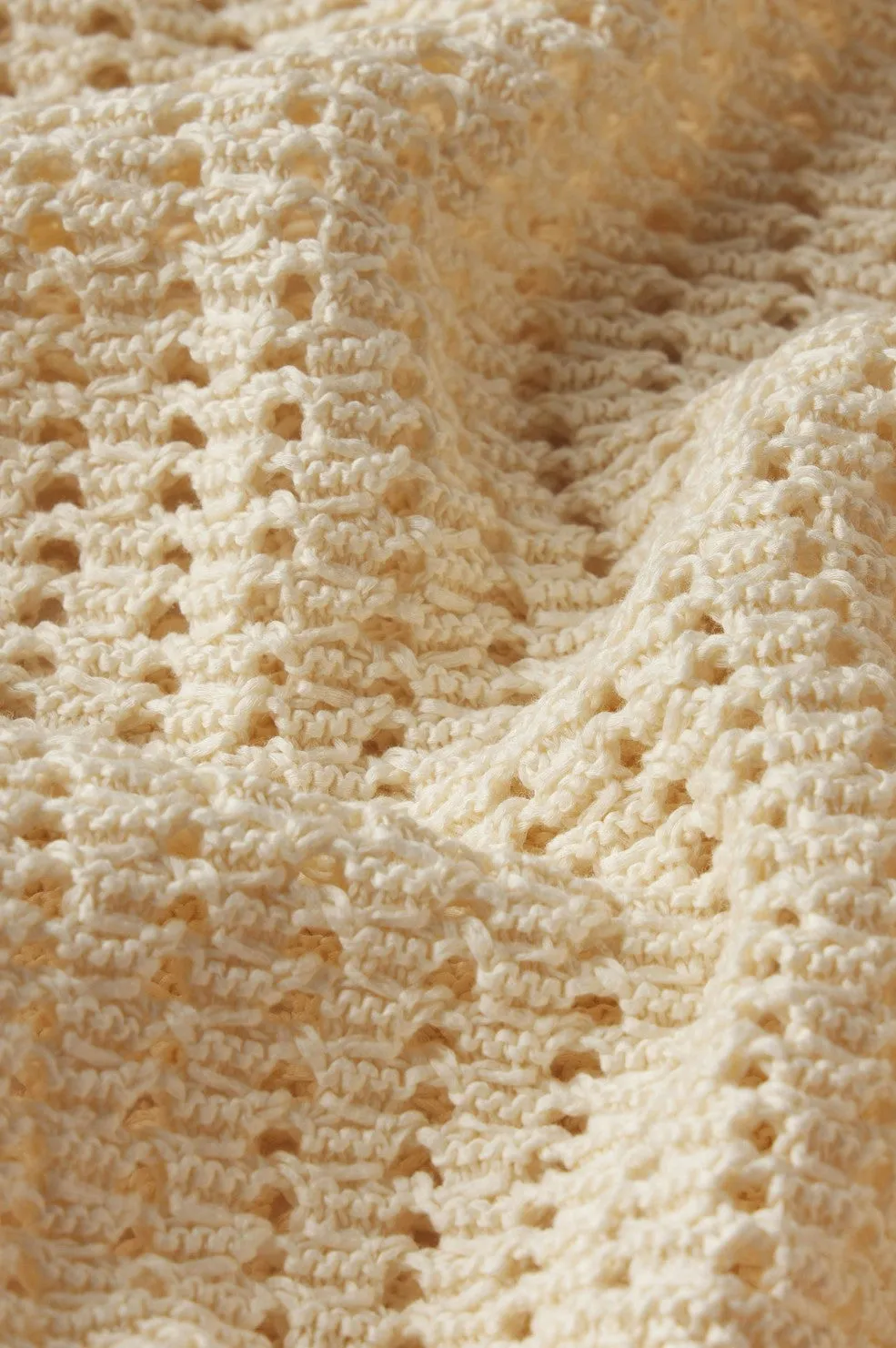 The Crochet Bell Sweater - Alabaster