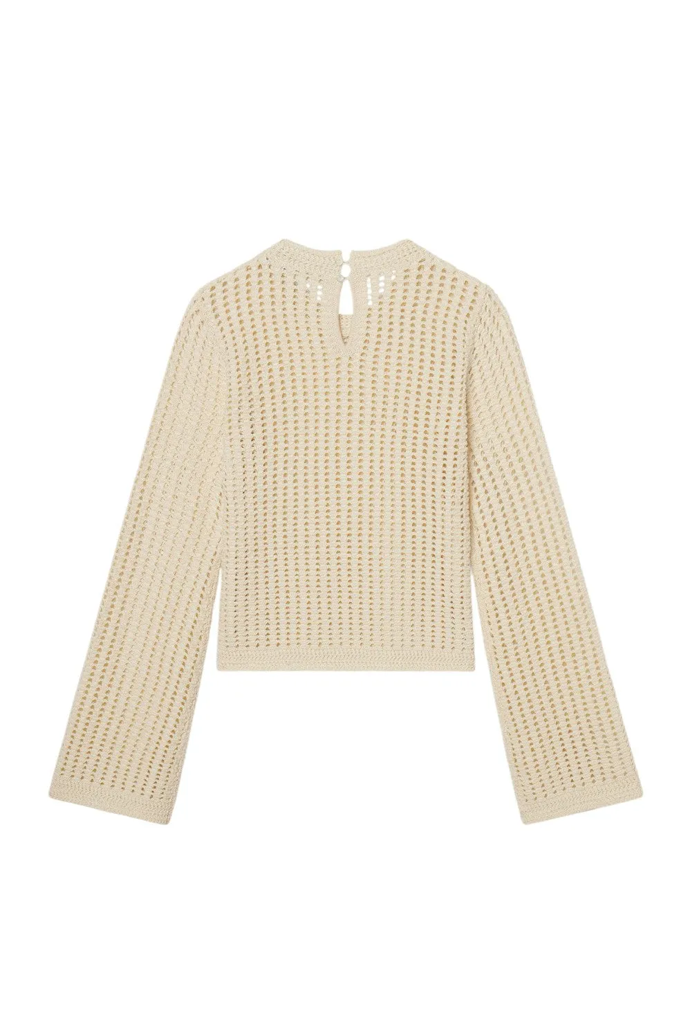The Crochet Bell Sweater - Alabaster