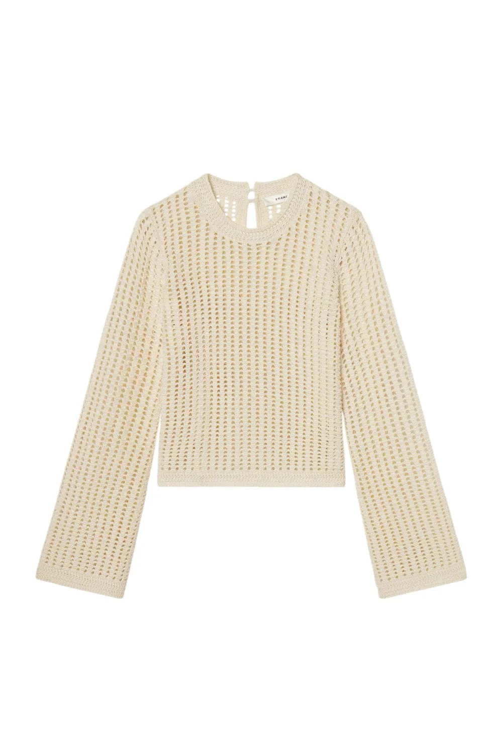 The Crochet Bell Sweater - Alabaster