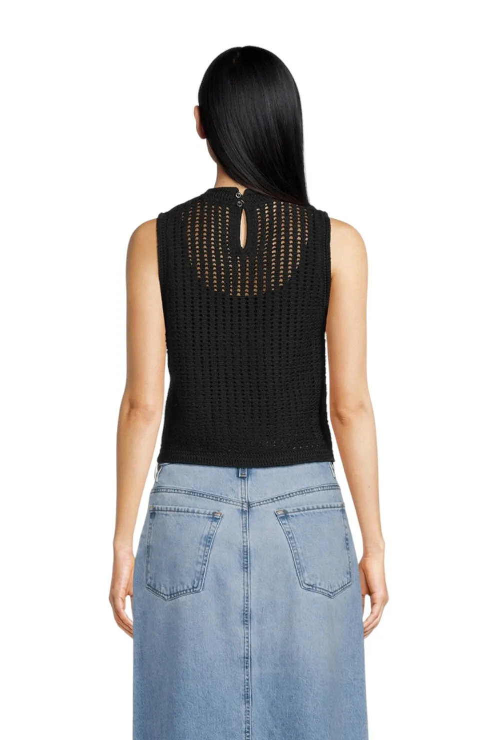 The Crochet Tank - Black