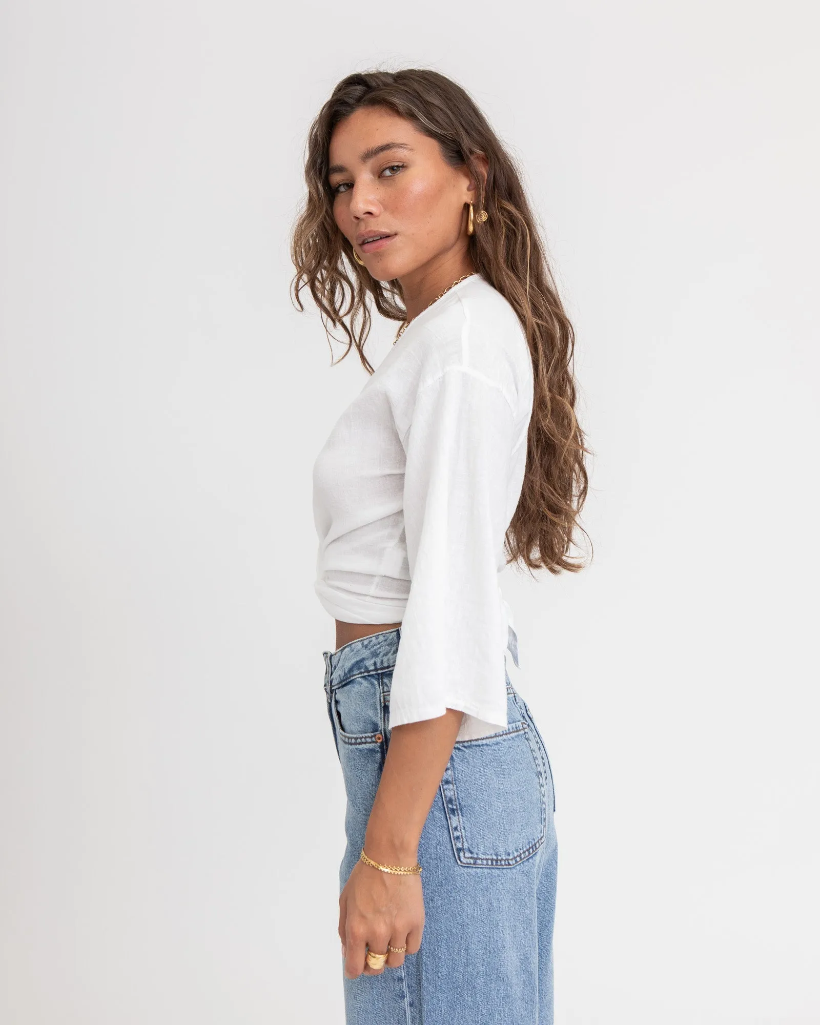 TILTIL Sunny Linen Top White