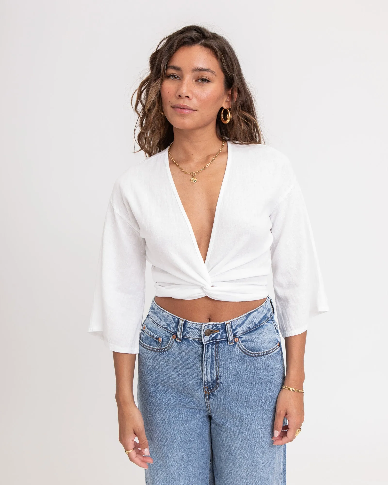 TILTIL Sunny Linen Top White