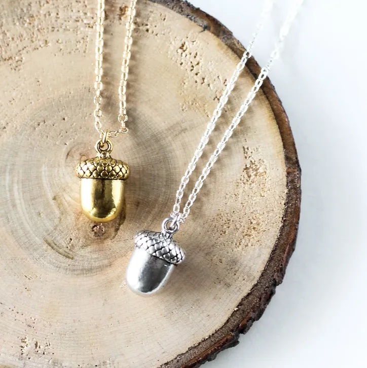 Tiny Acorn Necklace