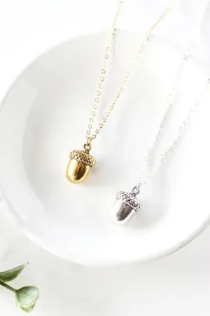 Tiny Acorn Necklace