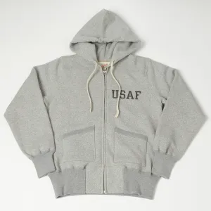 TOYS McCOY TMC2271 USAF Print Zip Hoodie - Heather Grey