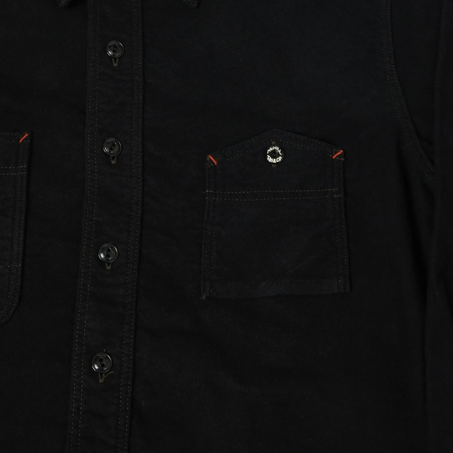 TOYS McCOY TMS2208 'Oil Digger' Flannel Shirt - Black