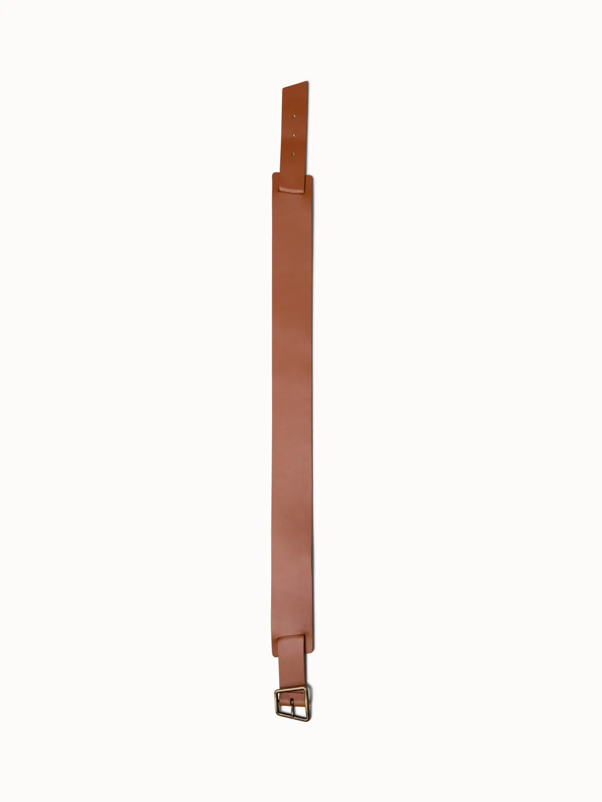Trapezoid Buckle Leather Waist Belt