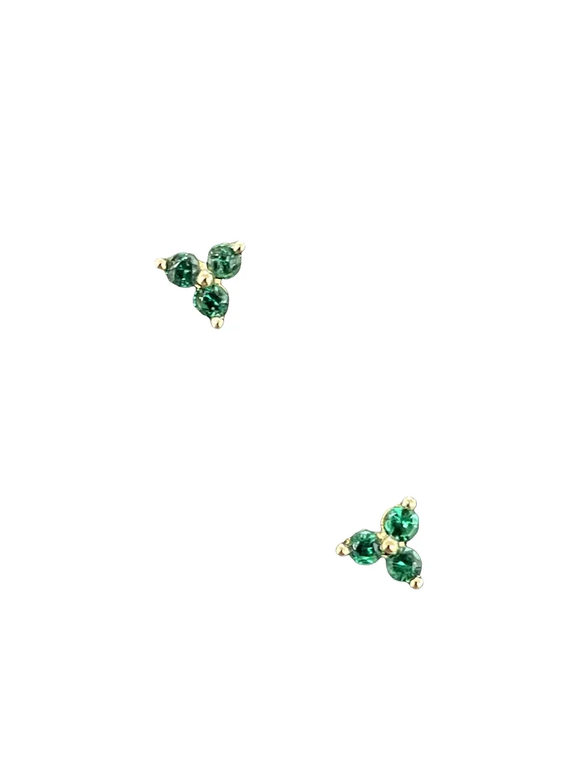 Trillion Stud - Emerald