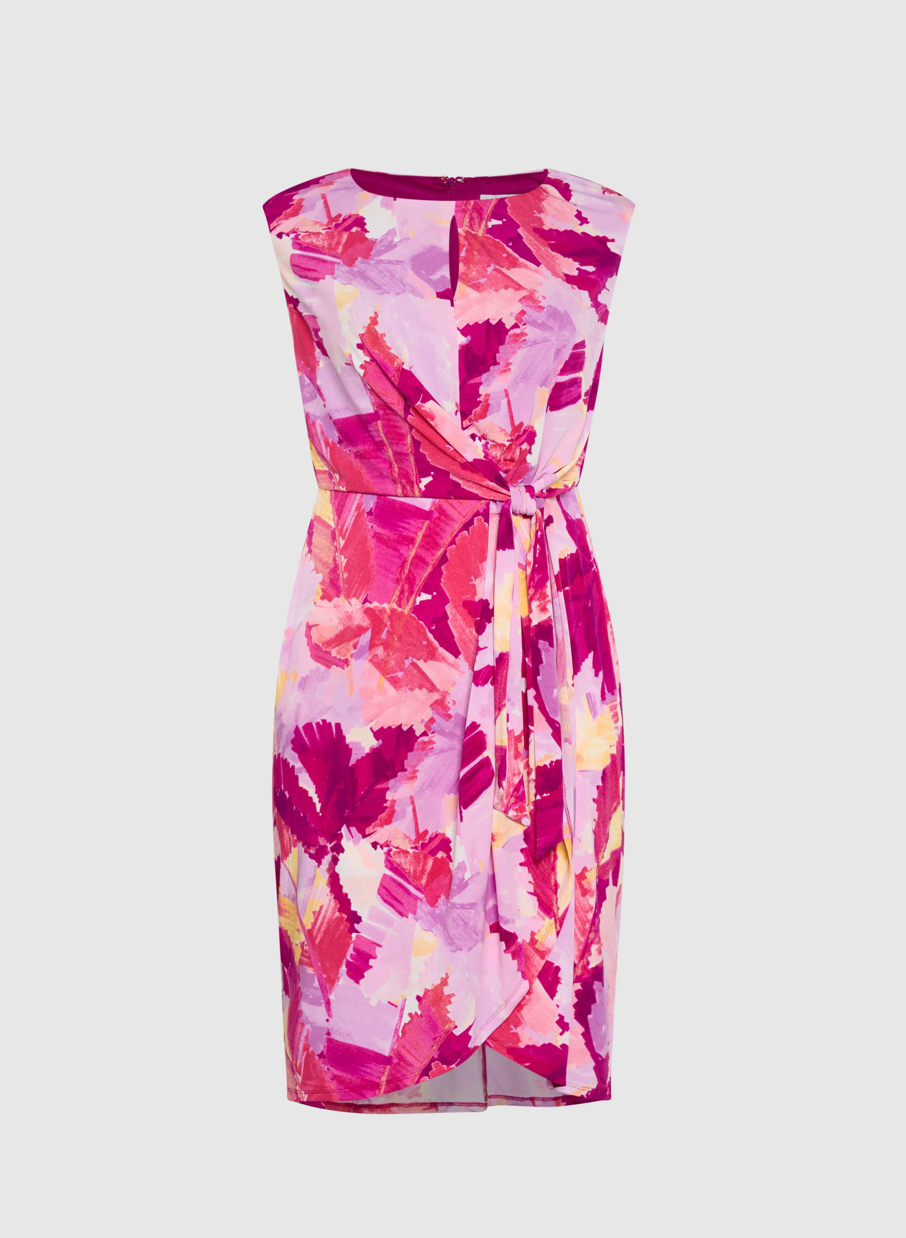 Tropical Self-Tie Dress