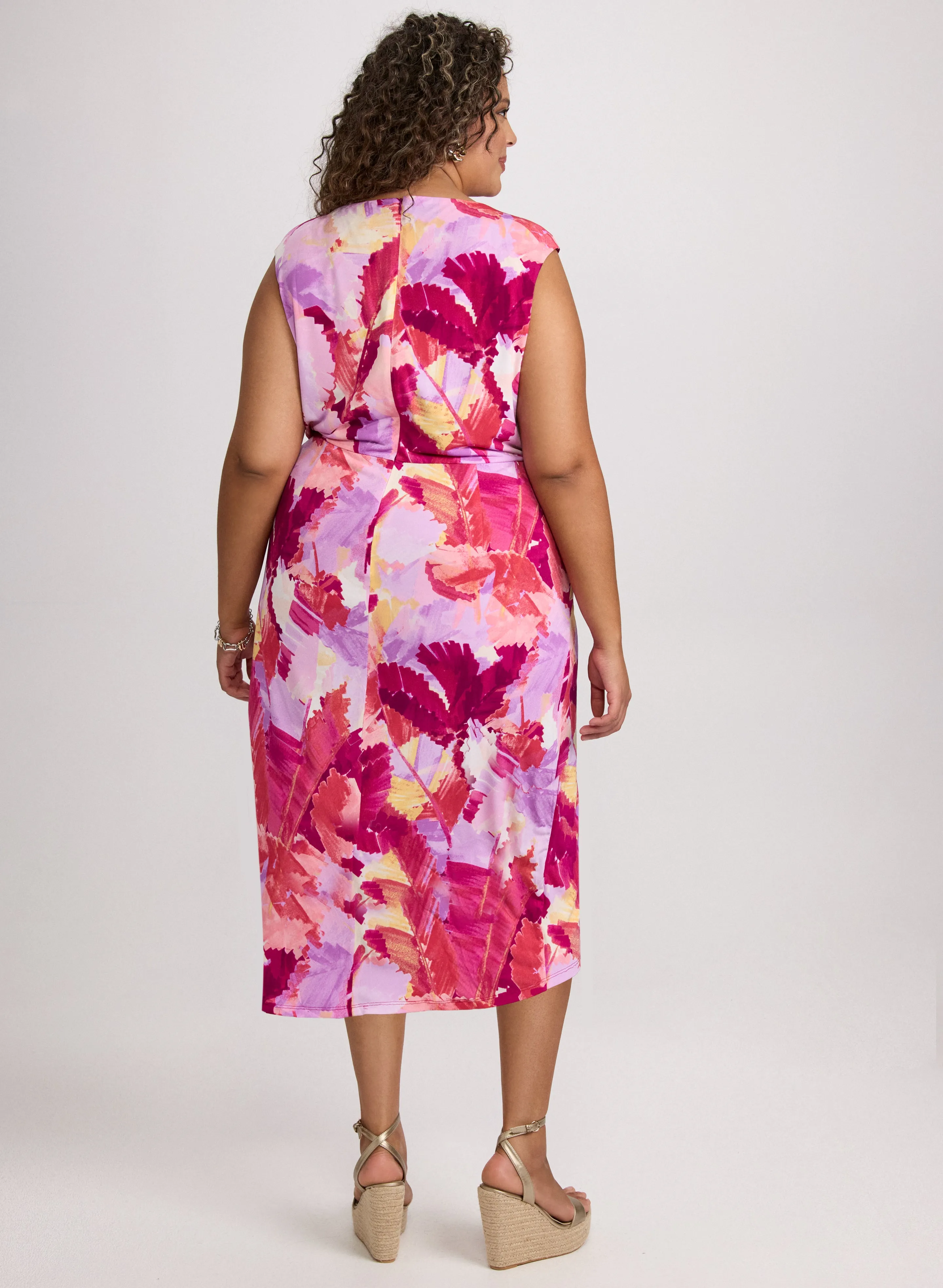 Tropical Self-Tie Dress