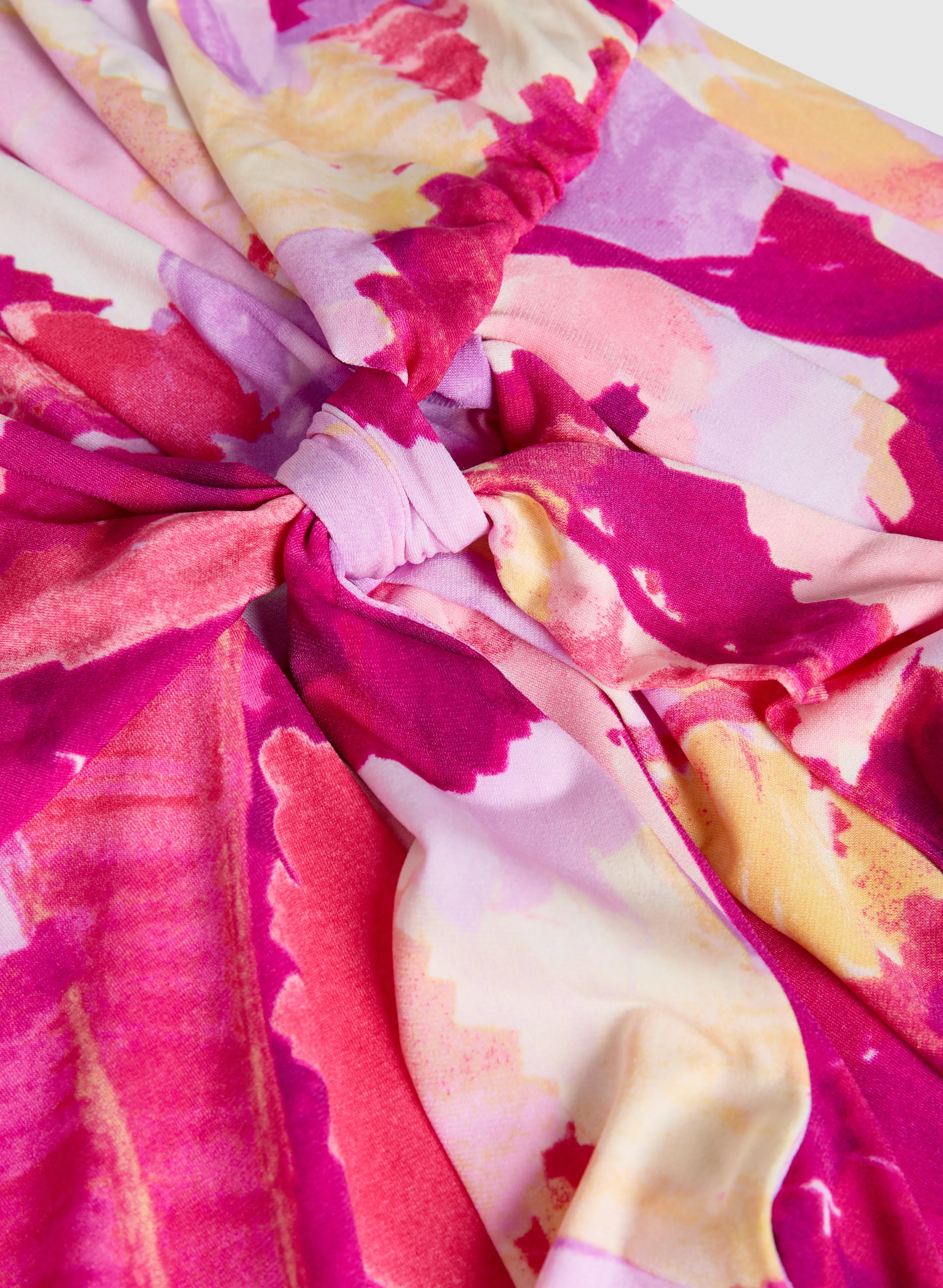 Tropical Self-Tie Dress