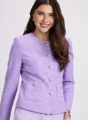Tweed Button-Down Jacket
