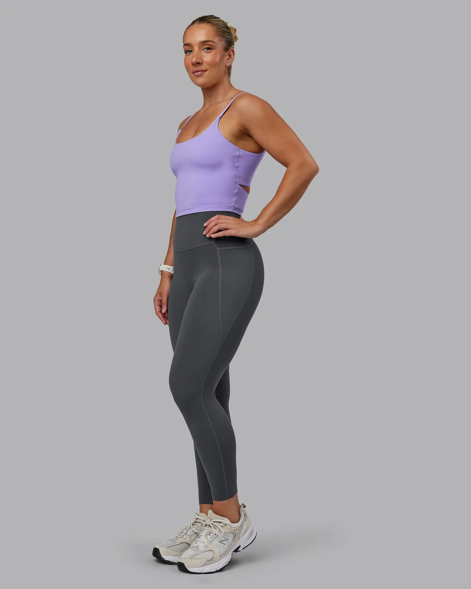 Twist Shelf Bra Tank - Violet Ray