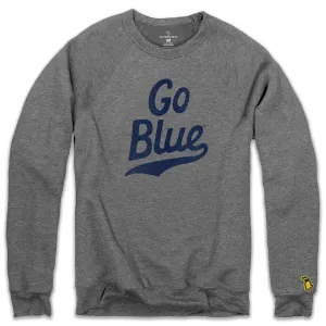 UofM - GO BLUE SCRIPT FLEECE SWEATSHIRT (UNISEX)