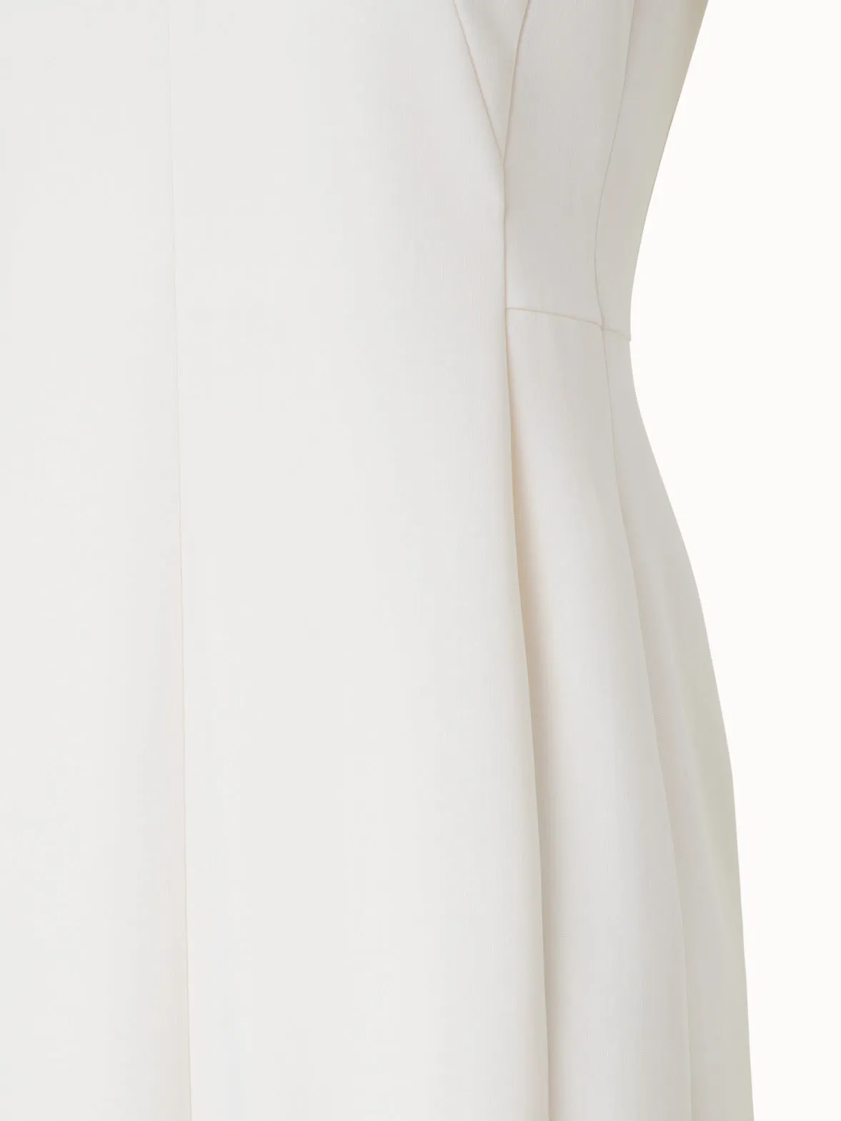 V-Neck Midi Sheath Dress in Wool Double-Face