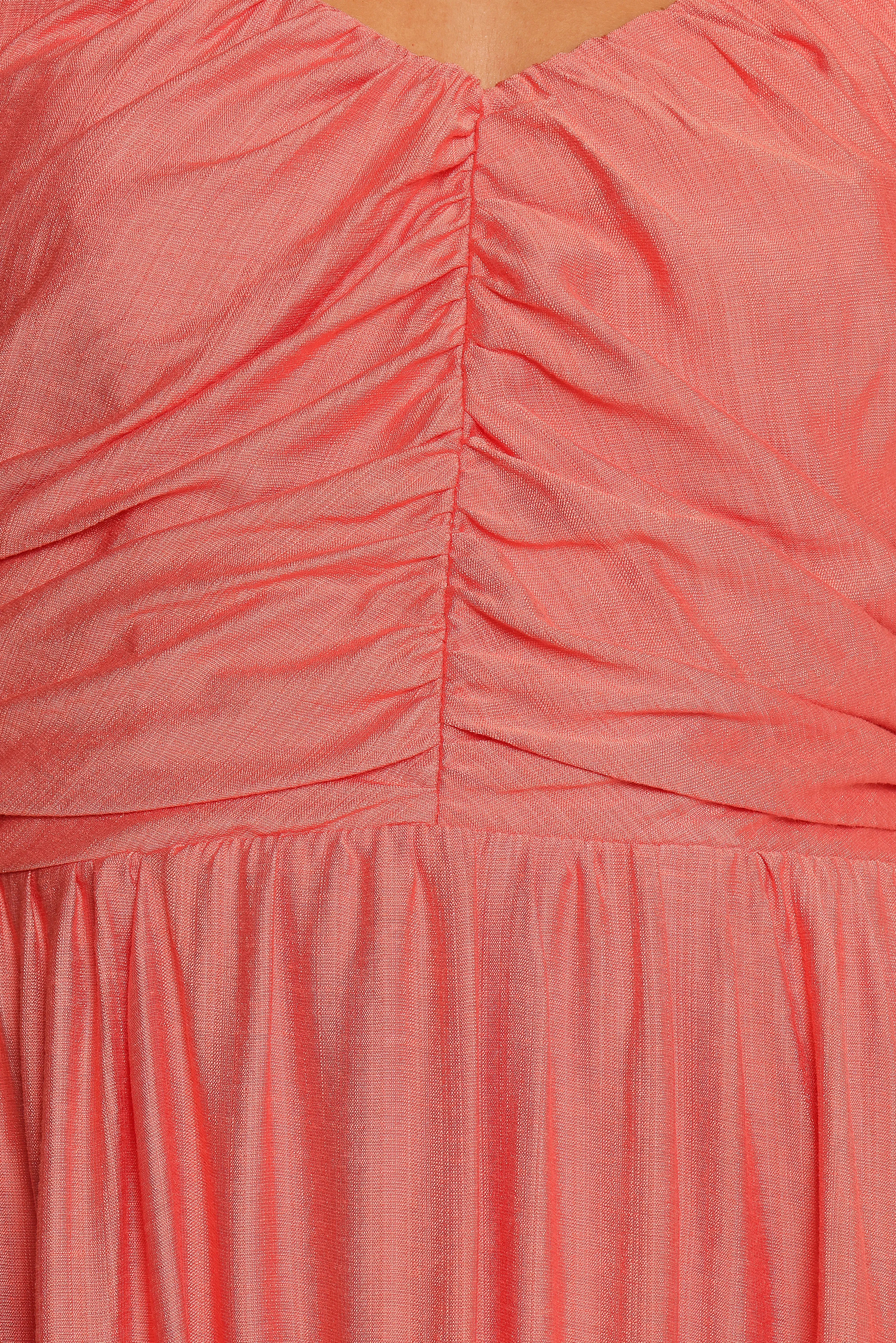 Valeen Midi Dress - Coral