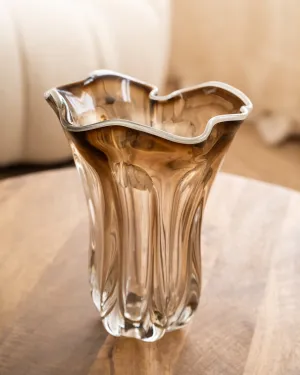 Vase Kazu Glass Brown