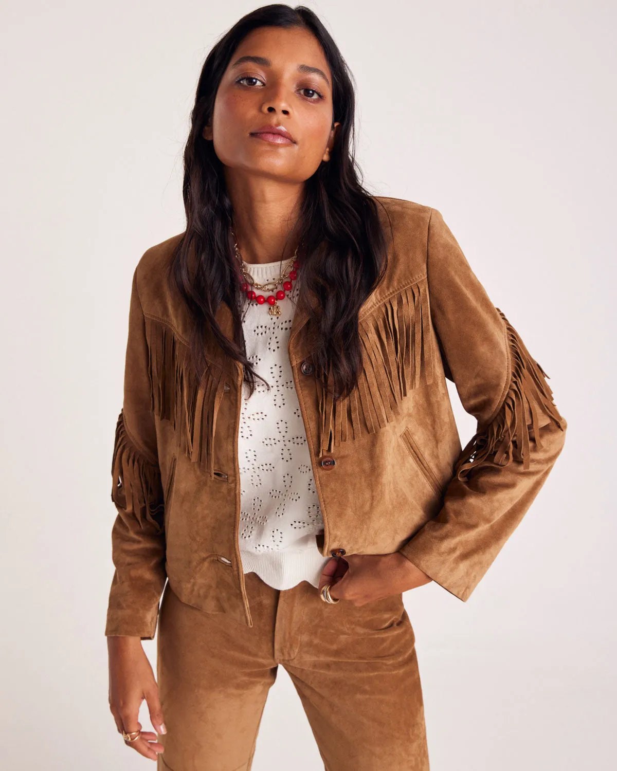 Veste Serena croute camel