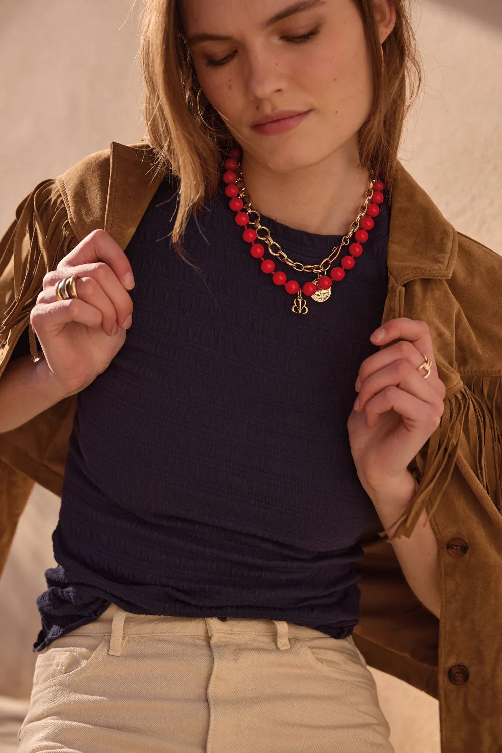 Veste Serena croute camel