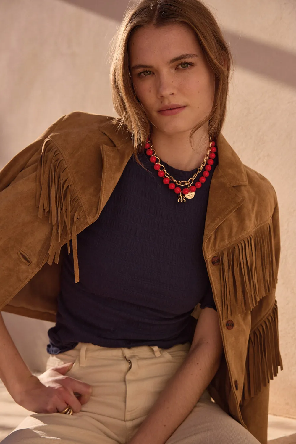 Veste Serena croute camel