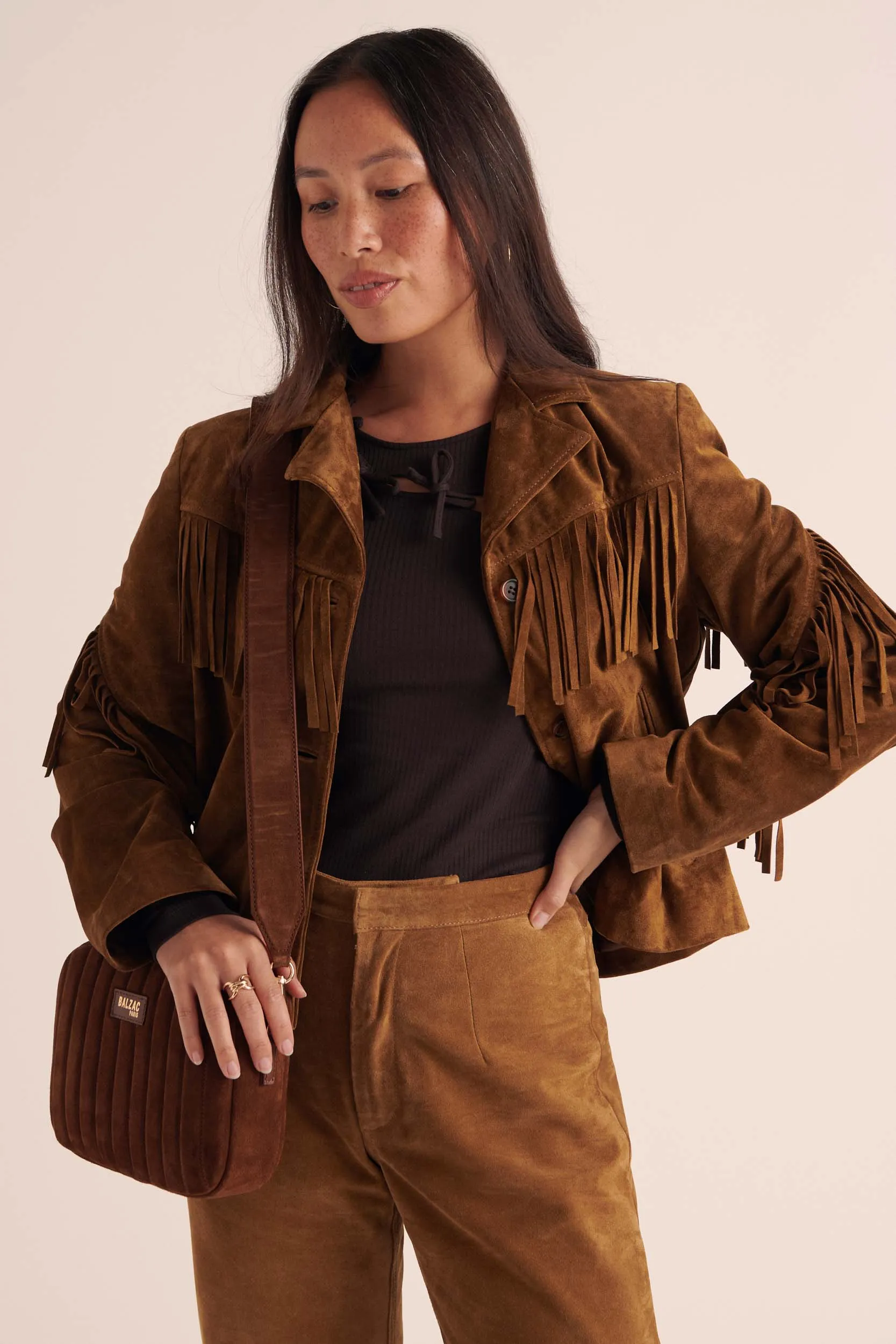 Veste Serena croute camel