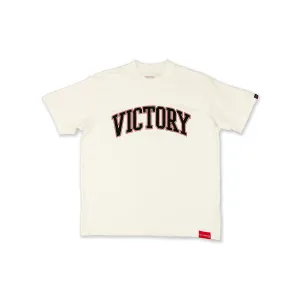 Vintage Embroidered Victory T-Shirt - Vintage White/Black