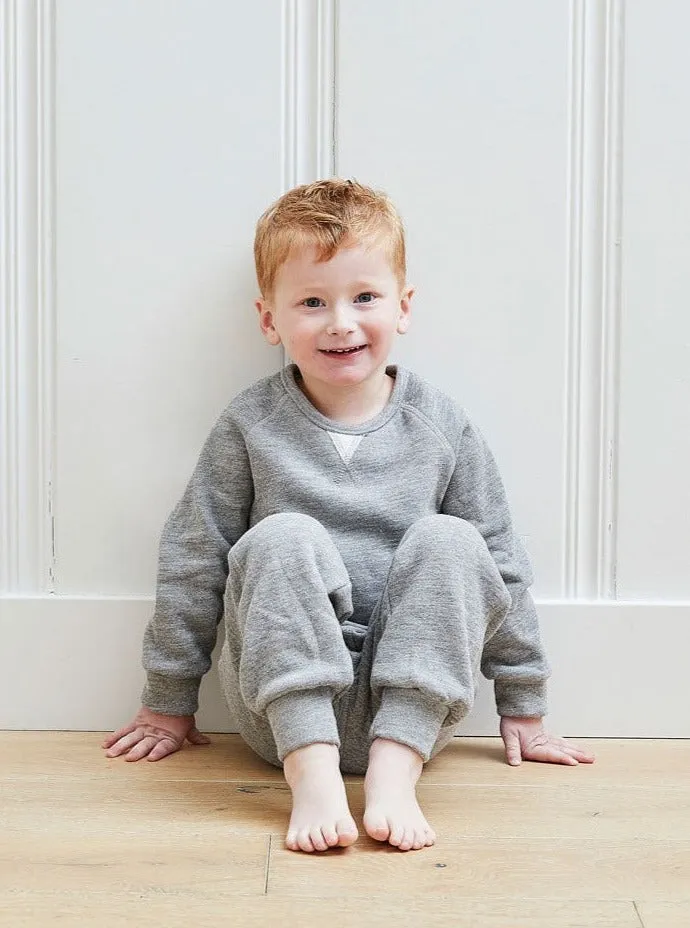 Vintage Heathered Sherpa Loungewear Set - Heathered Gray
