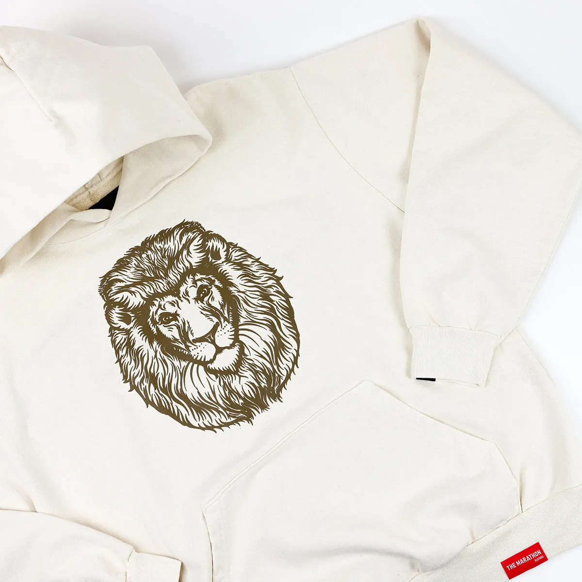 Vintage Lion Hoodie - Bone/Gold