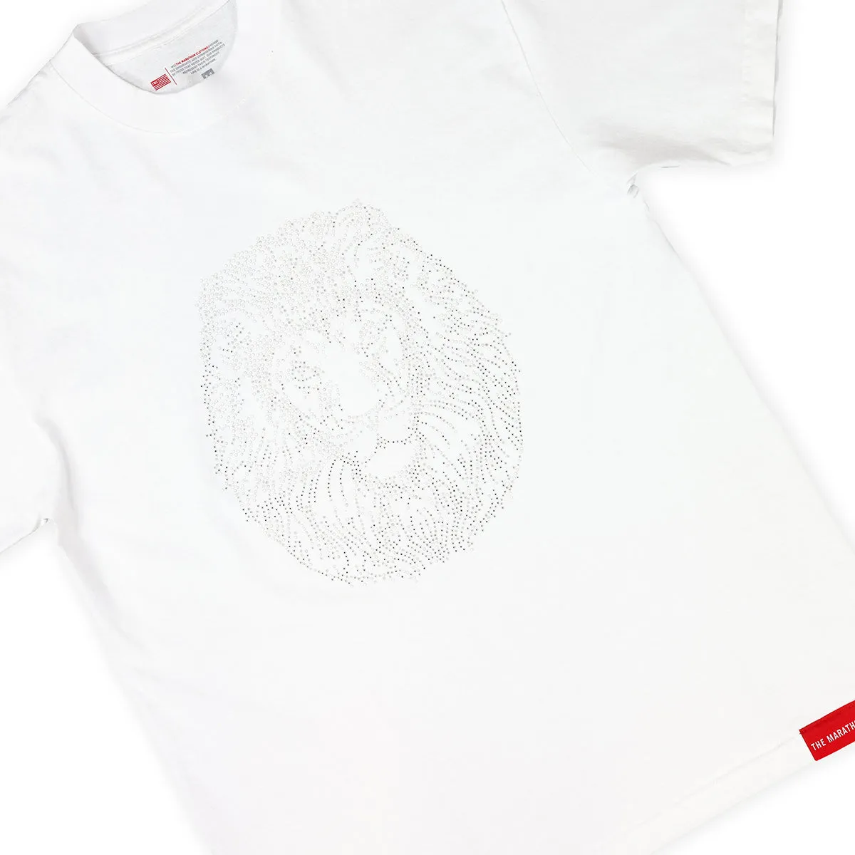 Vintage Lion Rhinestone T-Shirt - White