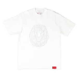 Vintage Lion Rhinestone T-Shirt - White