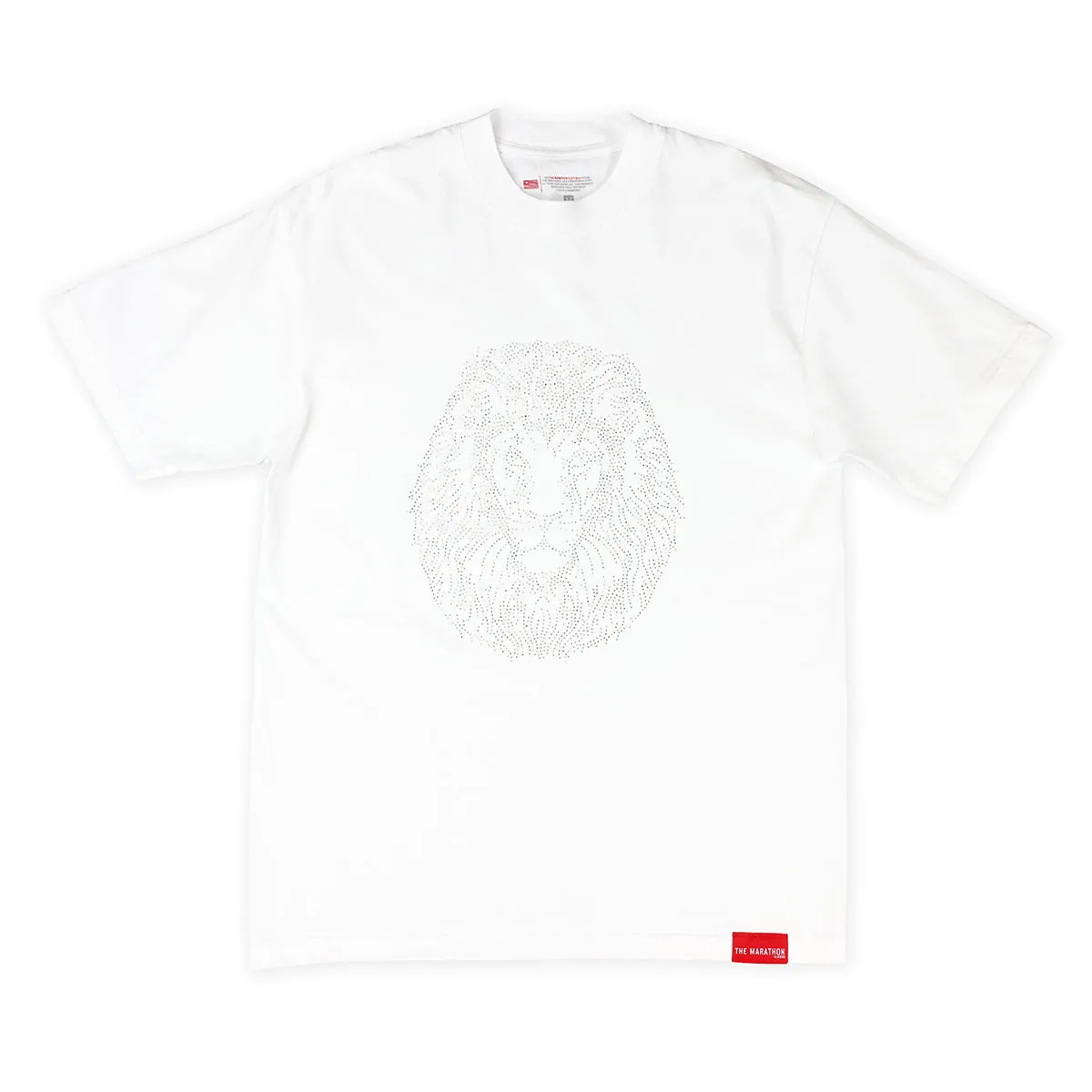 Vintage Lion Rhinestone T-Shirt - White