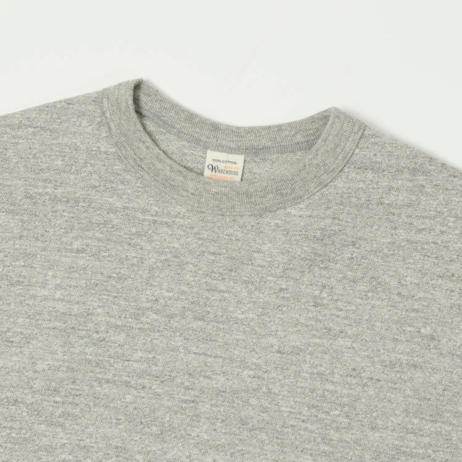 Warehouse 5906 L/S Crew Neck Tee - Heather Grey