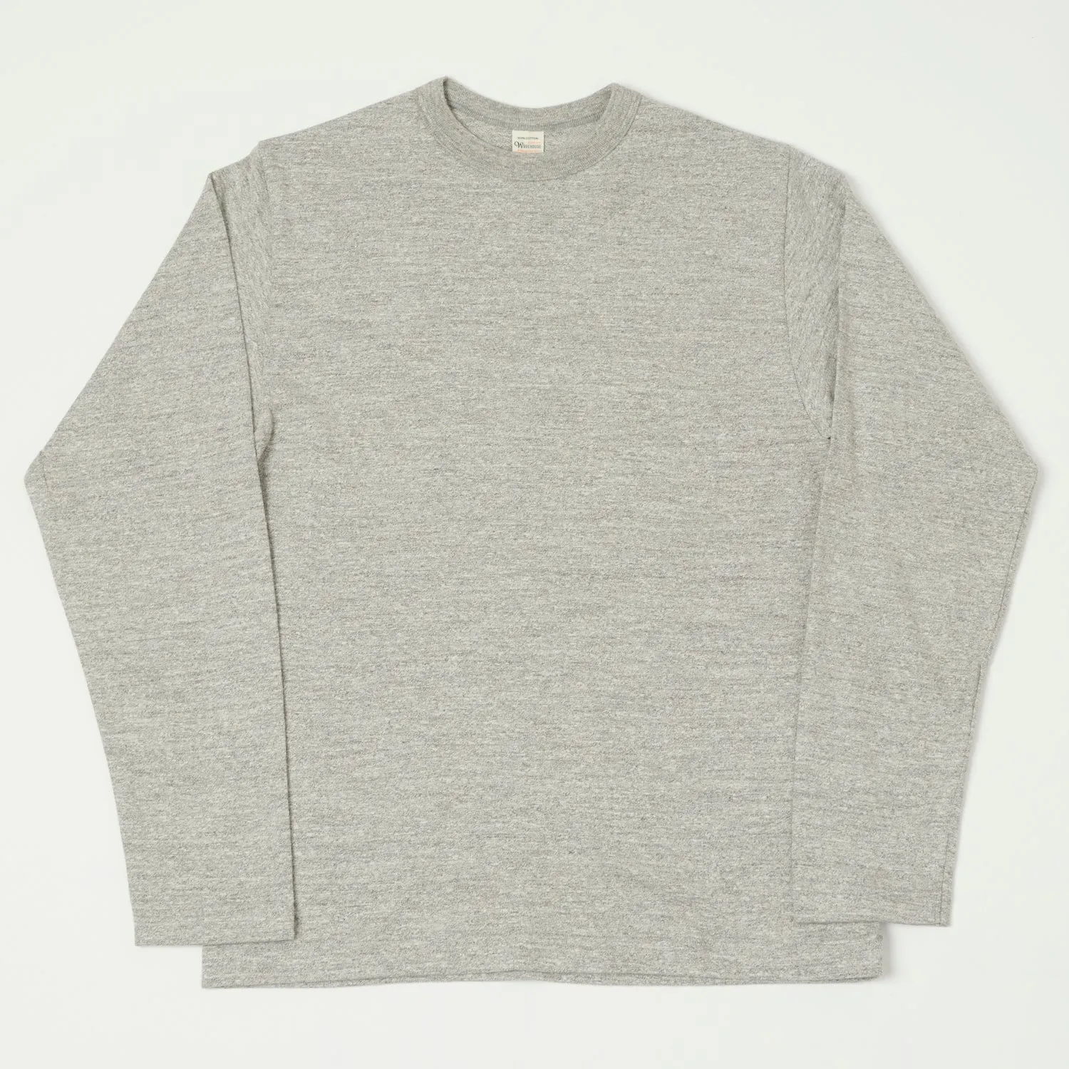 Warehouse 5906 L/S Crew Neck Tee - Heather Grey